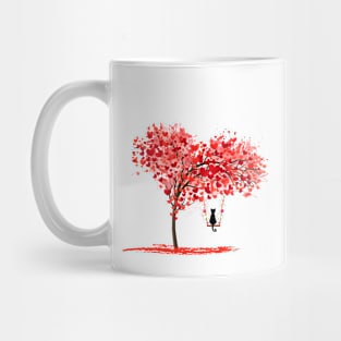 cat on swing Mug